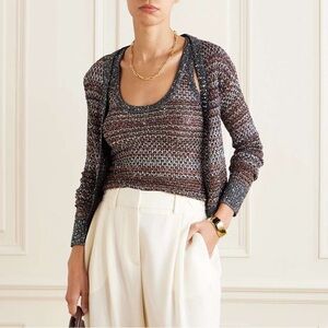 Missoni crochet knit sequin cardigan
